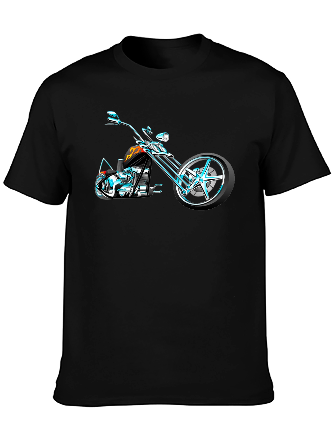 Cool Motorcycle Graphic T-Shirt - Black