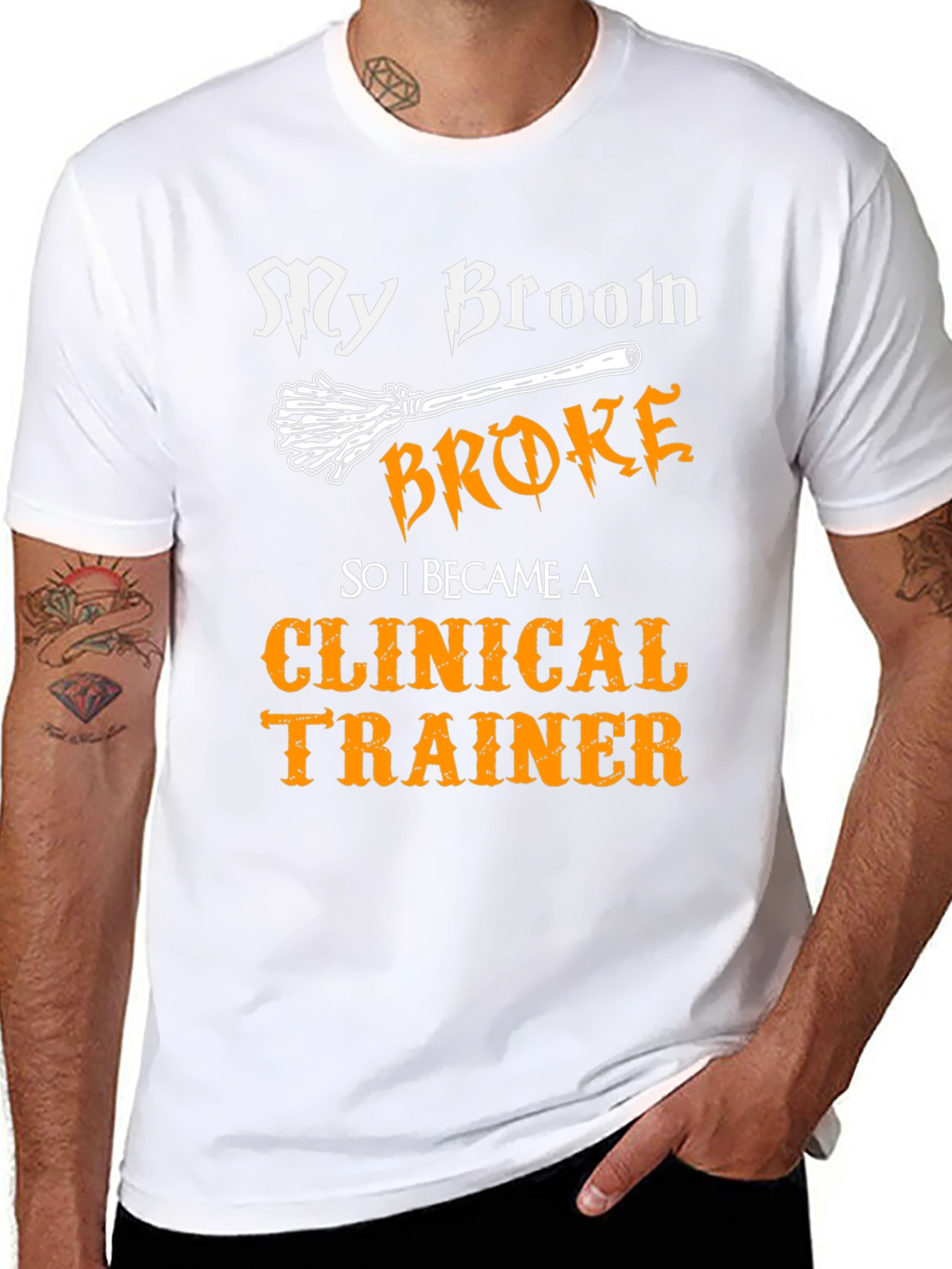 Clinical Trainer Halloween T-Shirt - My Broom Broke