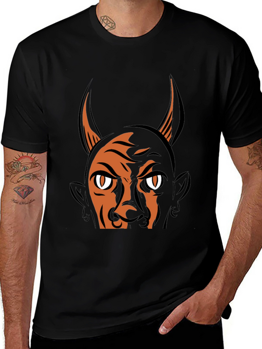 Devil Graphic Print T-Shirt - Halloween Ready