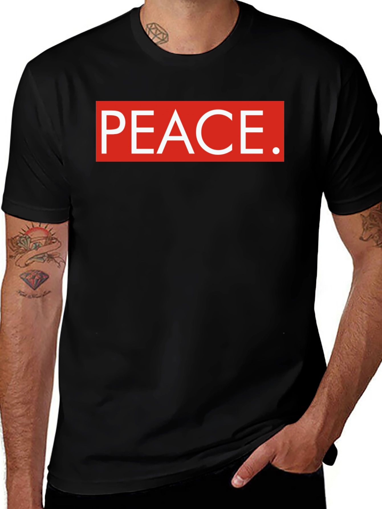 Peace Graphic Tee - Black