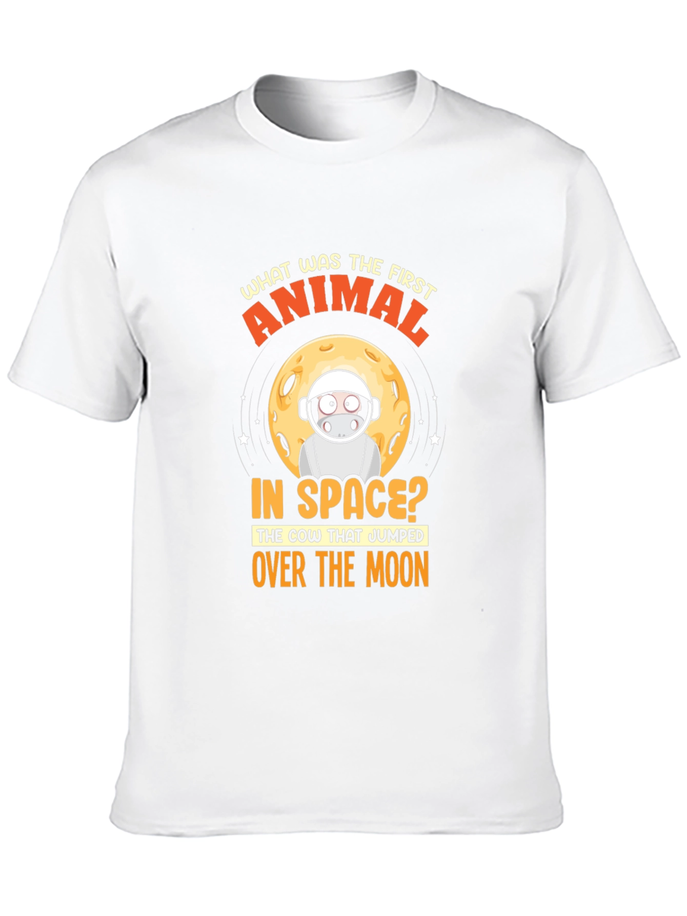 Cow Jumps Over the Moon Black T-Shirt