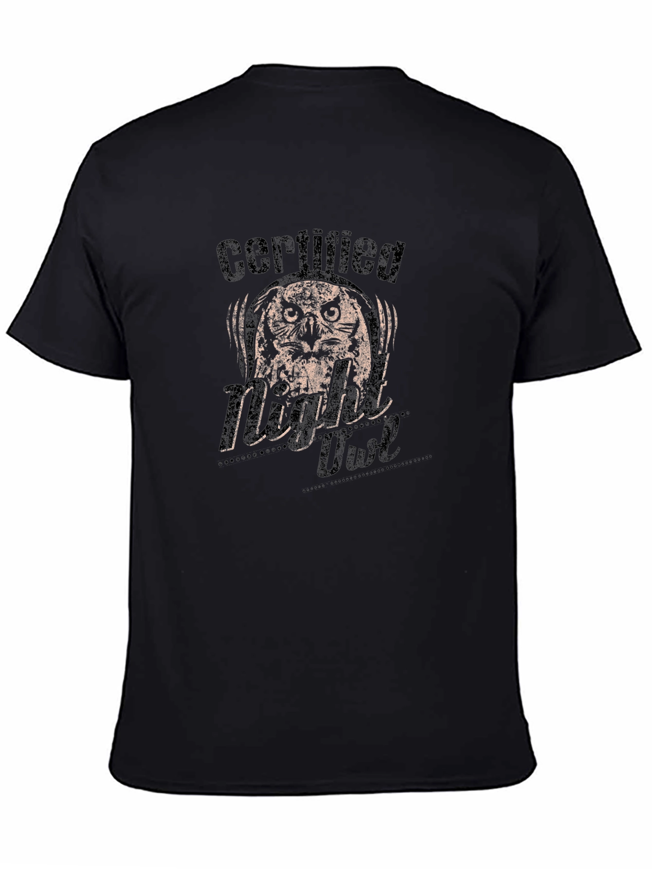 Certified Night Owl Graphic T-Shirt - Black