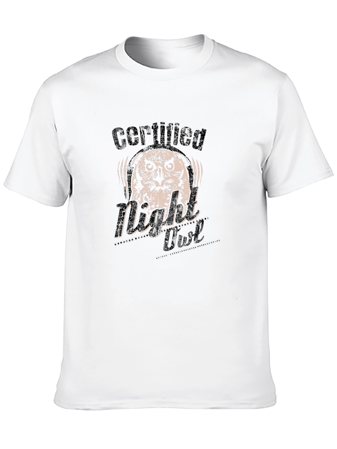 Certified Night Owl Graphic T-Shirt - Black