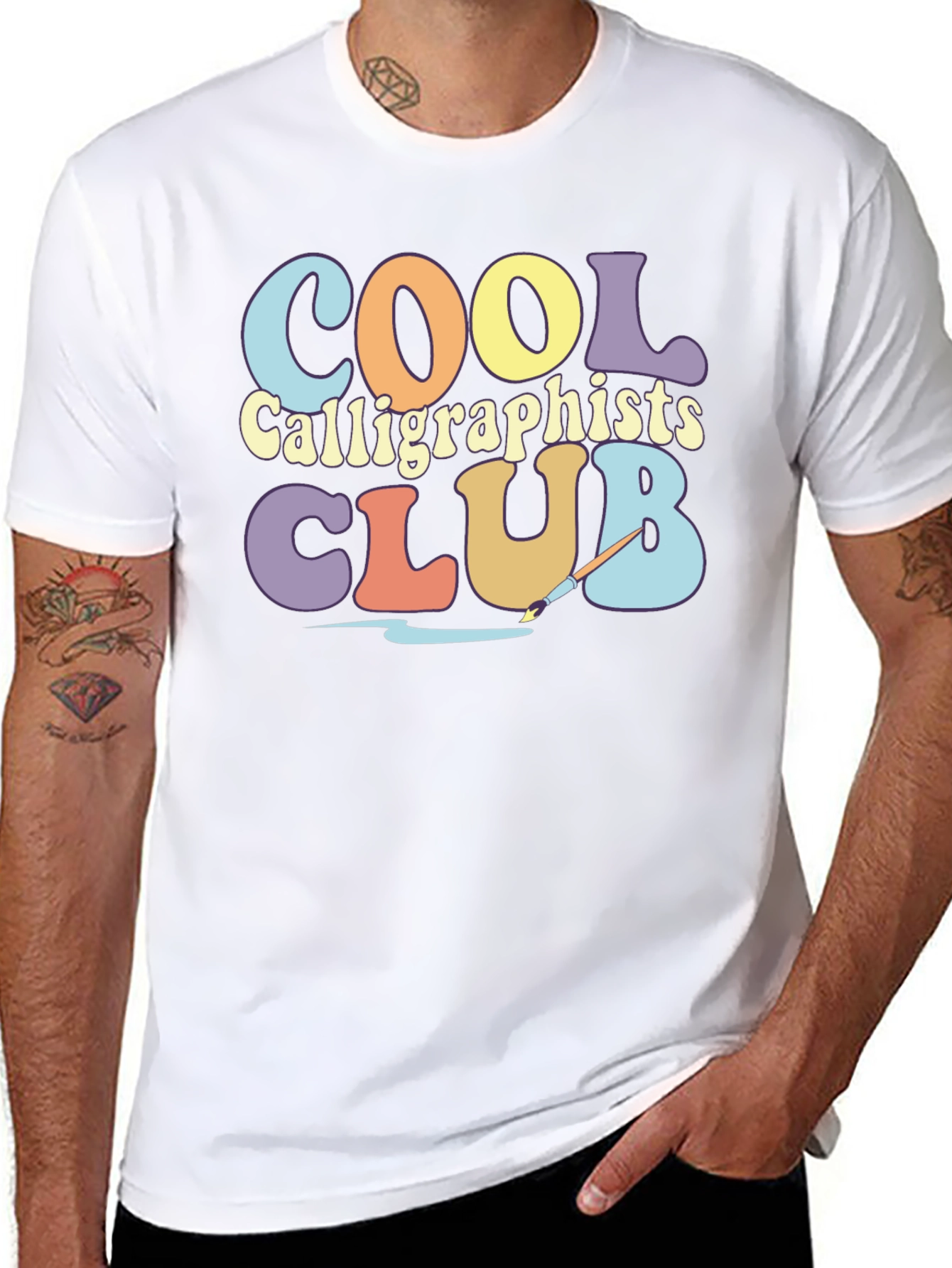 Cool Calligraphists Club Retro T-Shirt