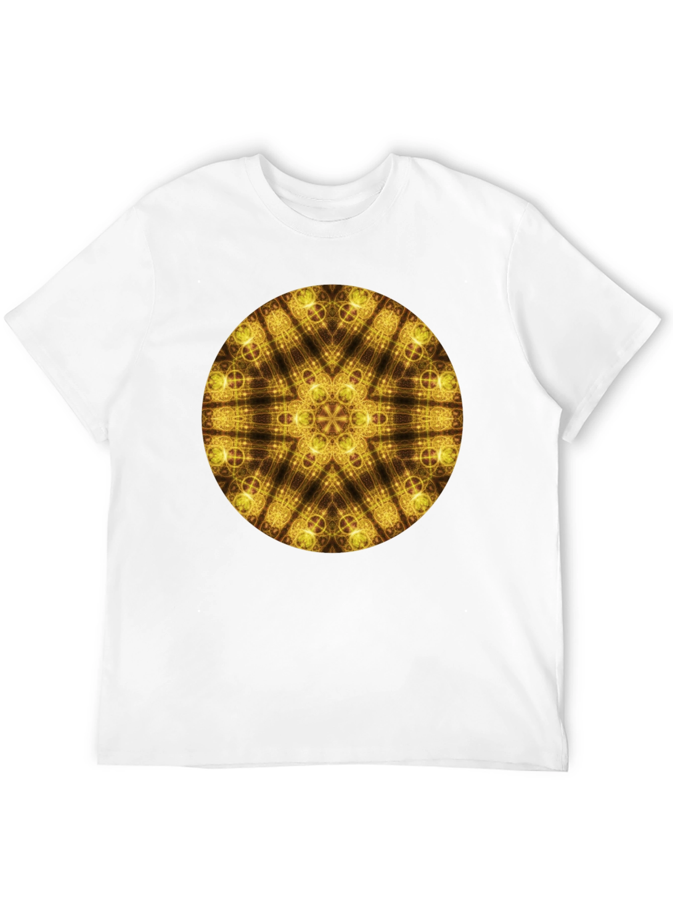 Golden Geometric Mandala T-Shirt