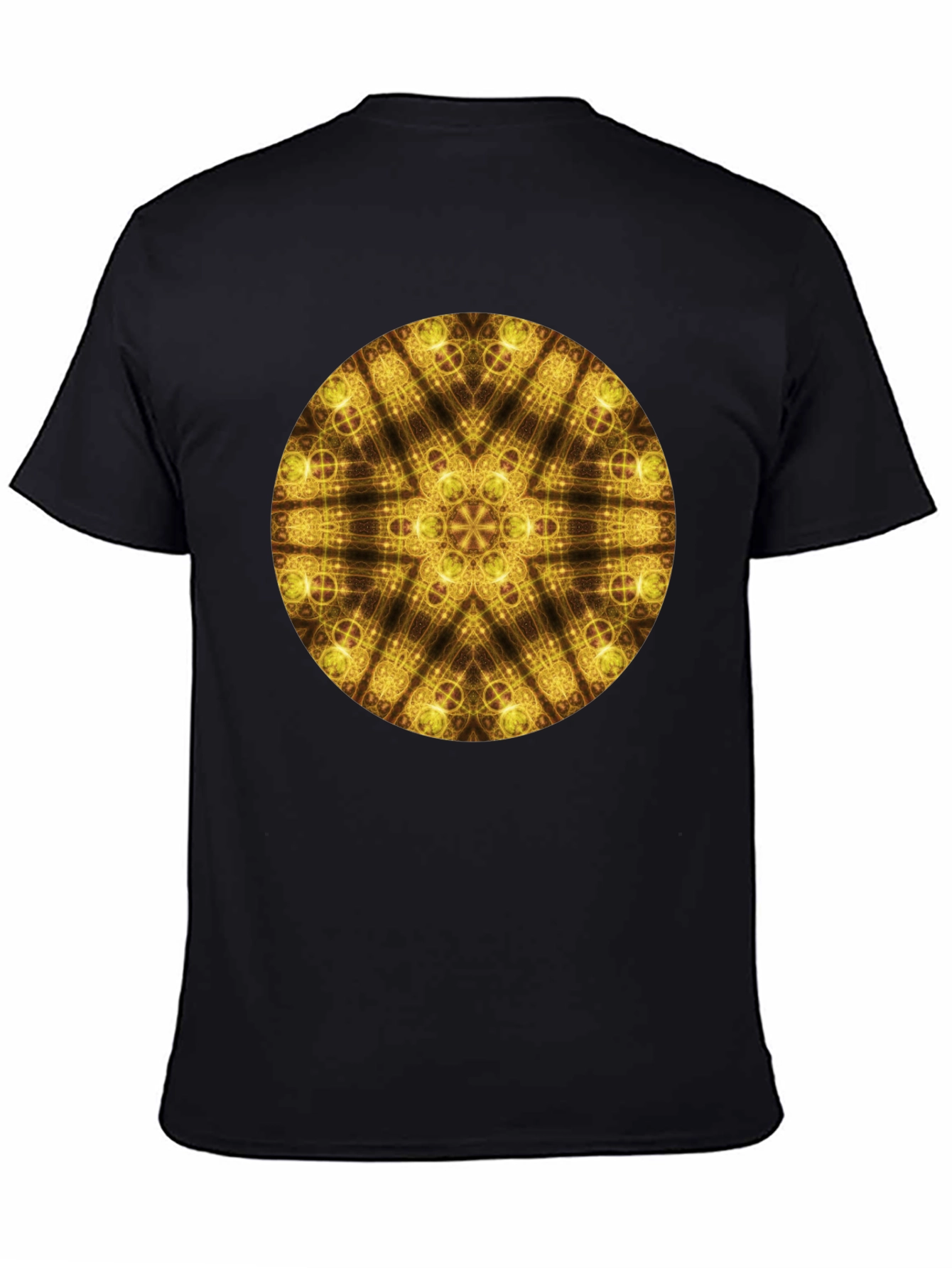 Golden Geometric Mandala T-Shirt