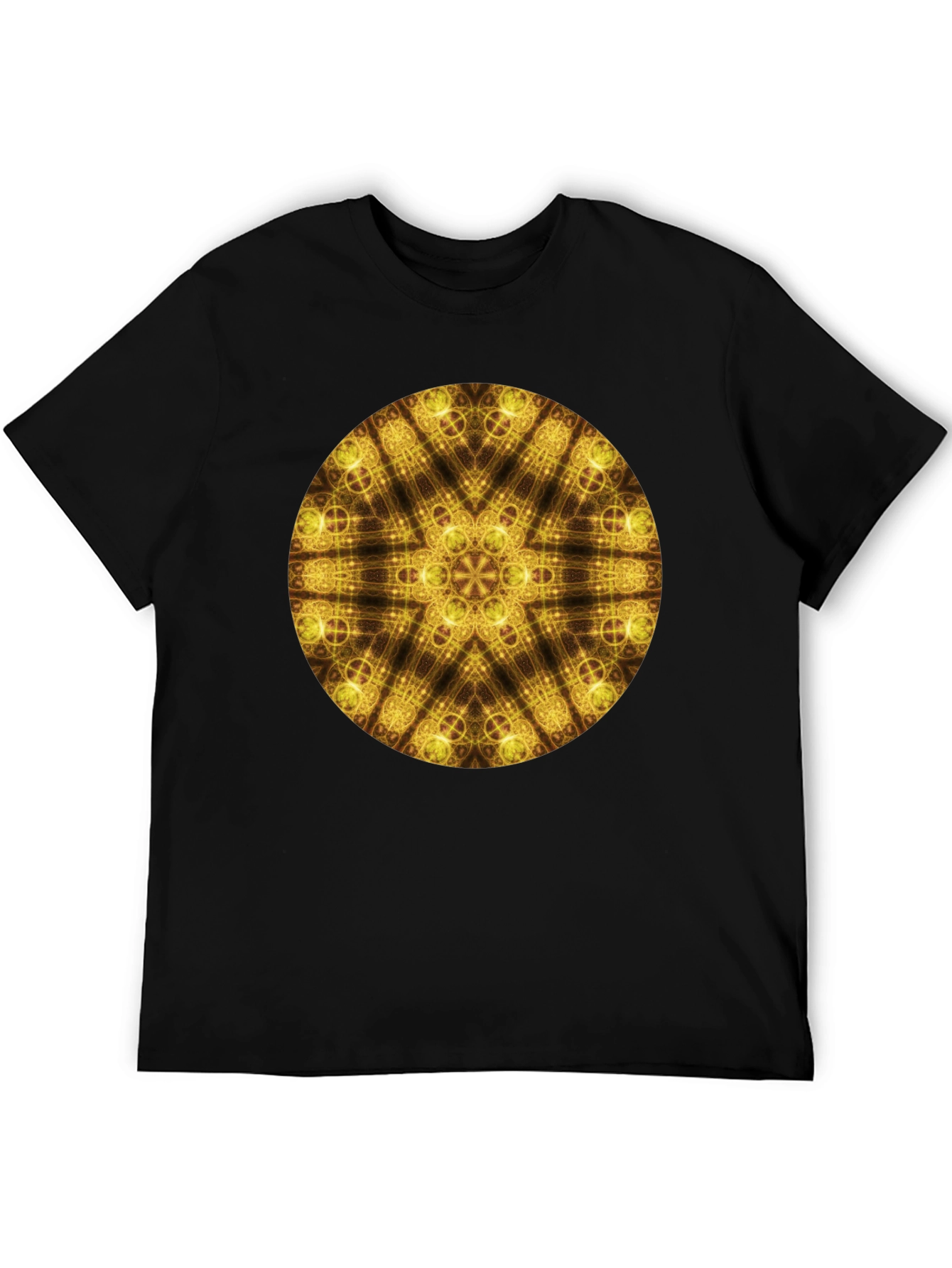 Golden Geometric Mandala T-Shirt