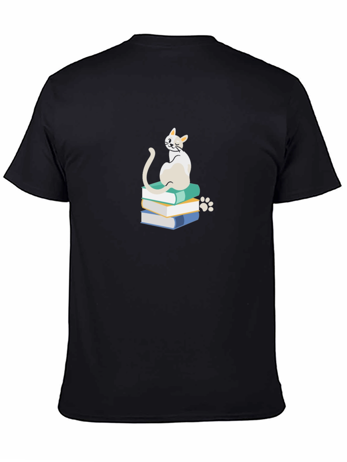 Cat on Books T-Shirt