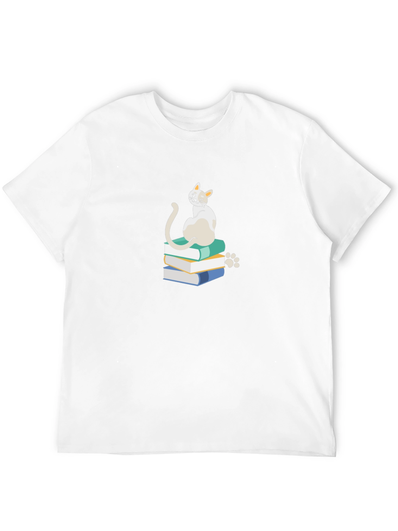 Cat on Books T-Shirt