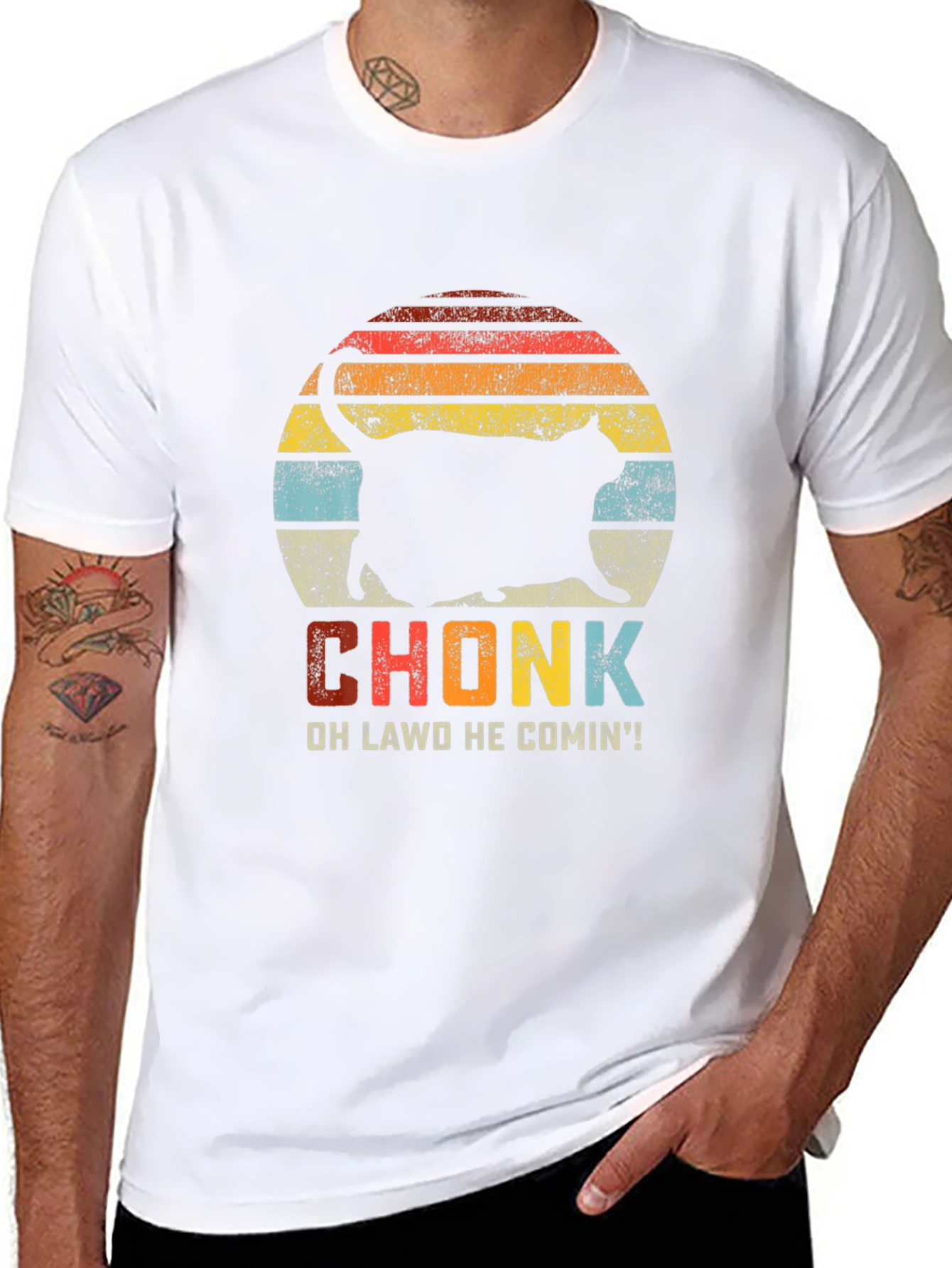 Chonk Cat Retro T-Shirt