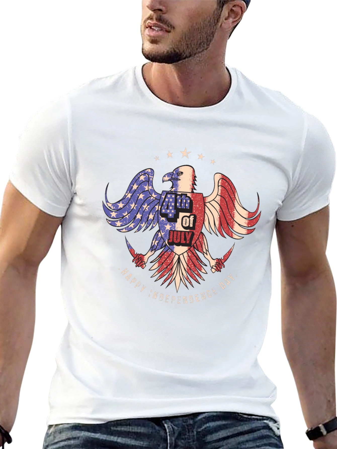Patriotic Eagle 4th of July Graphic Tee