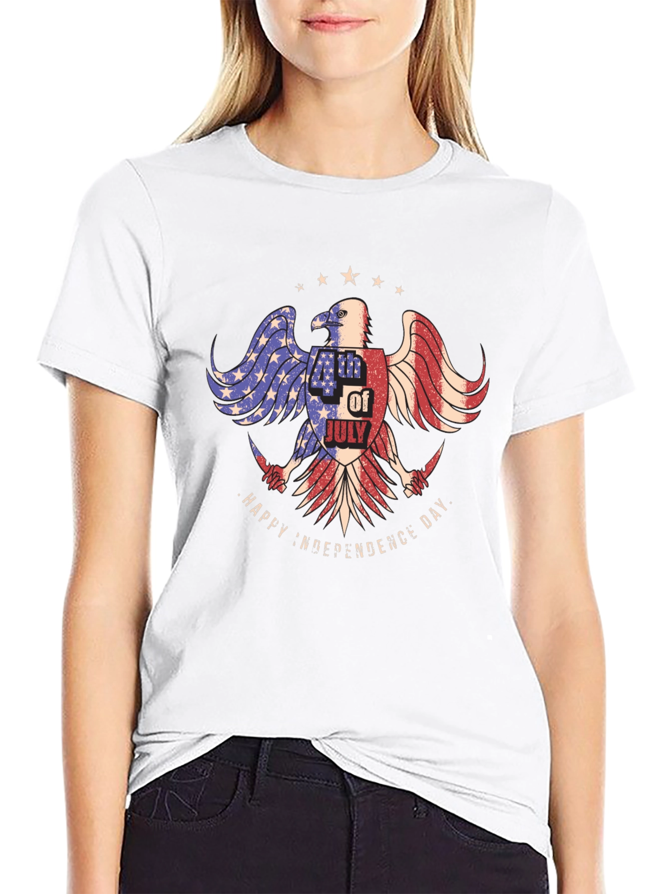 Patriotic Eagle 4th of July Graphic Tee