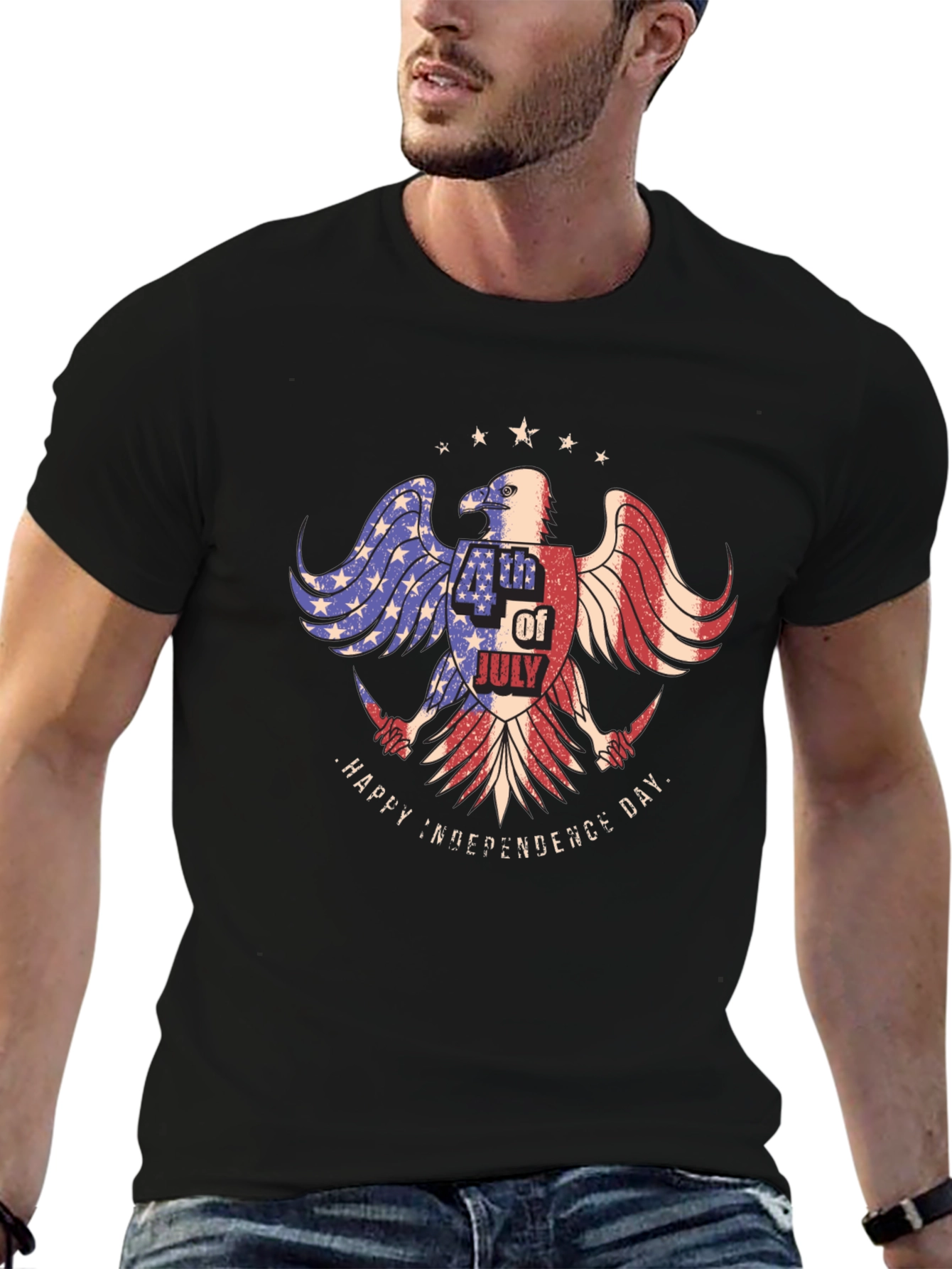 Patriotic Eagle 4th of July Graphic Tee