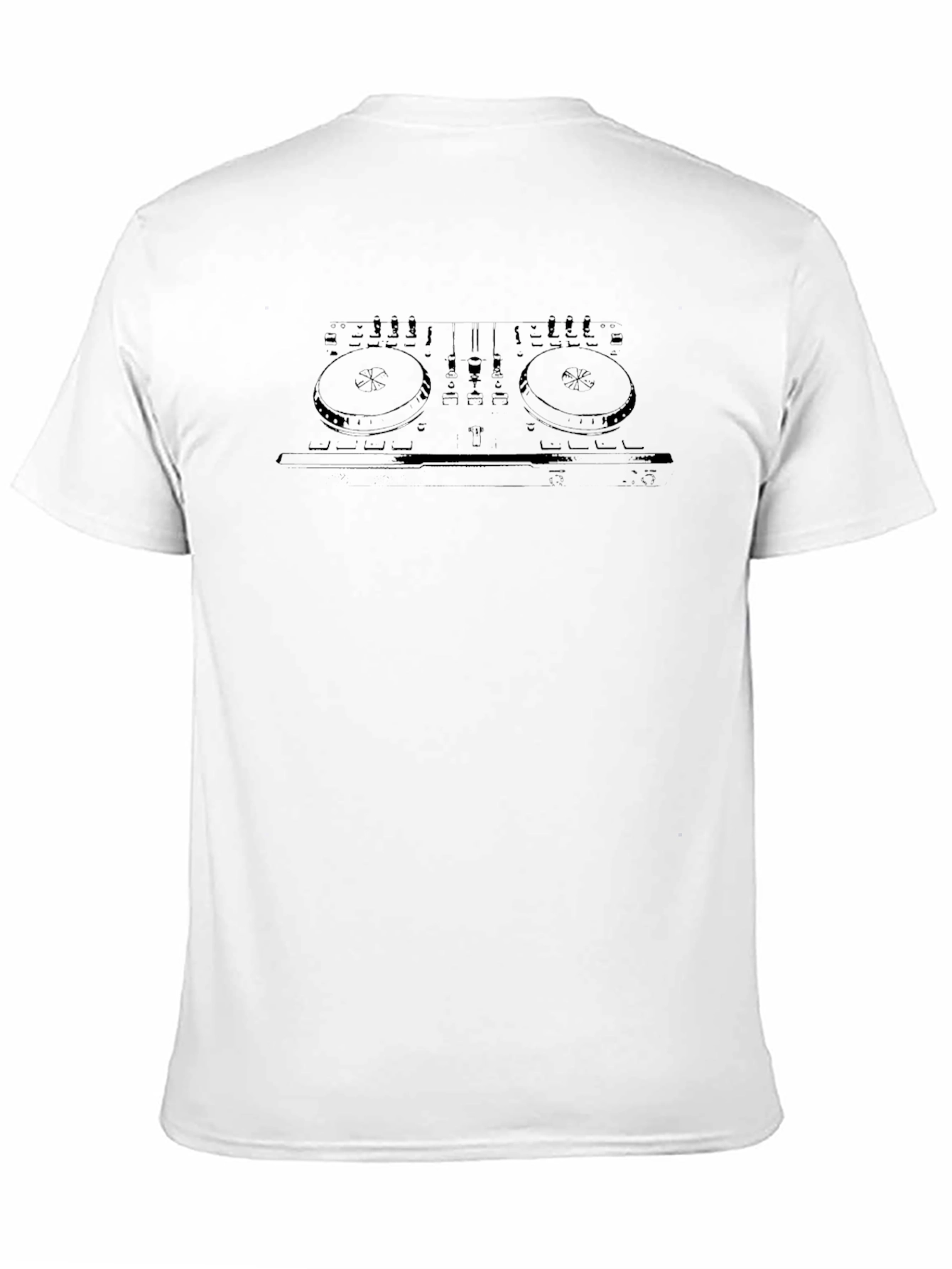 DJ Mixer Graphic Tee - Black Crewneck T-Shirt