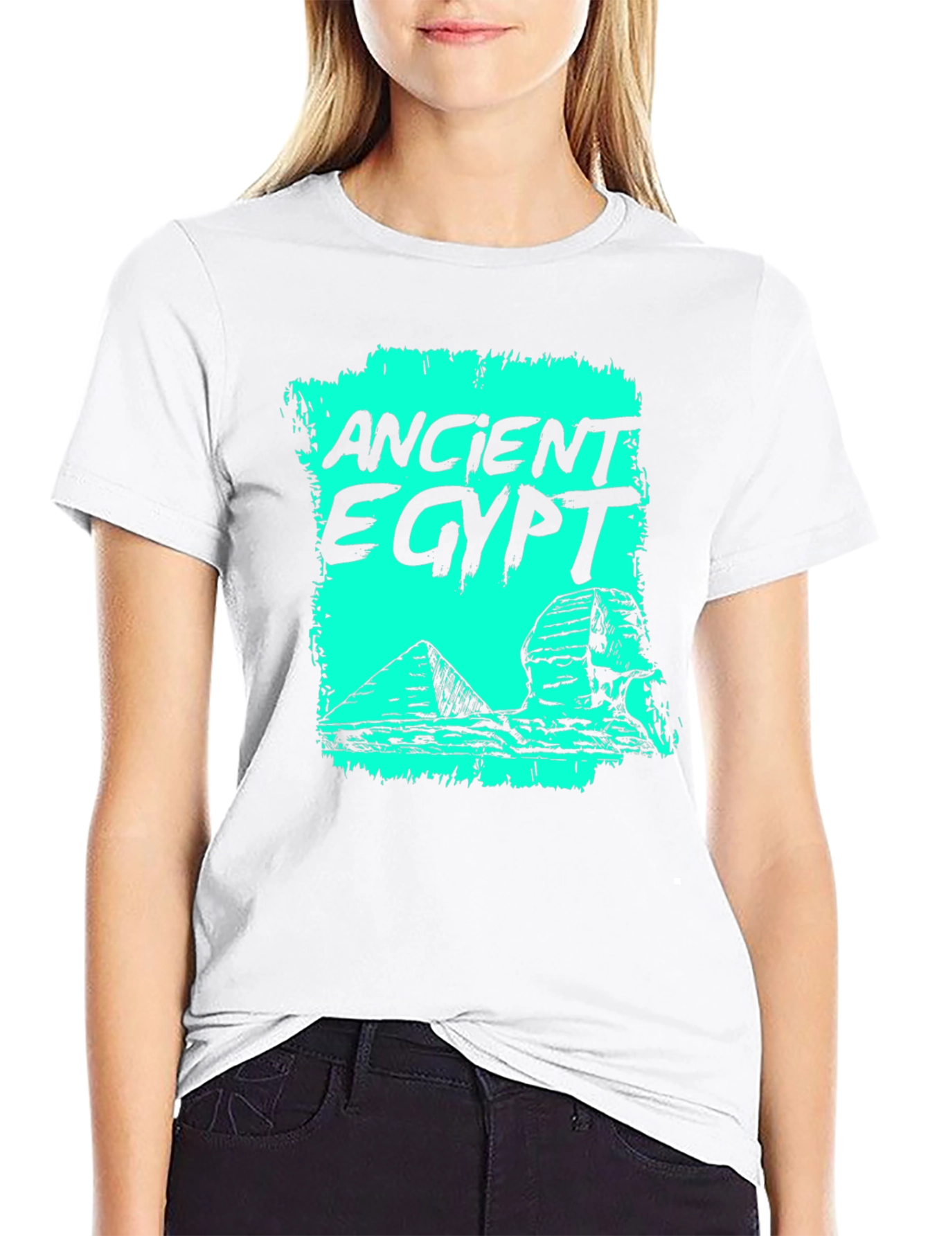 Ancient Egypt Graphic Tee - Black Cotton T-Shirt