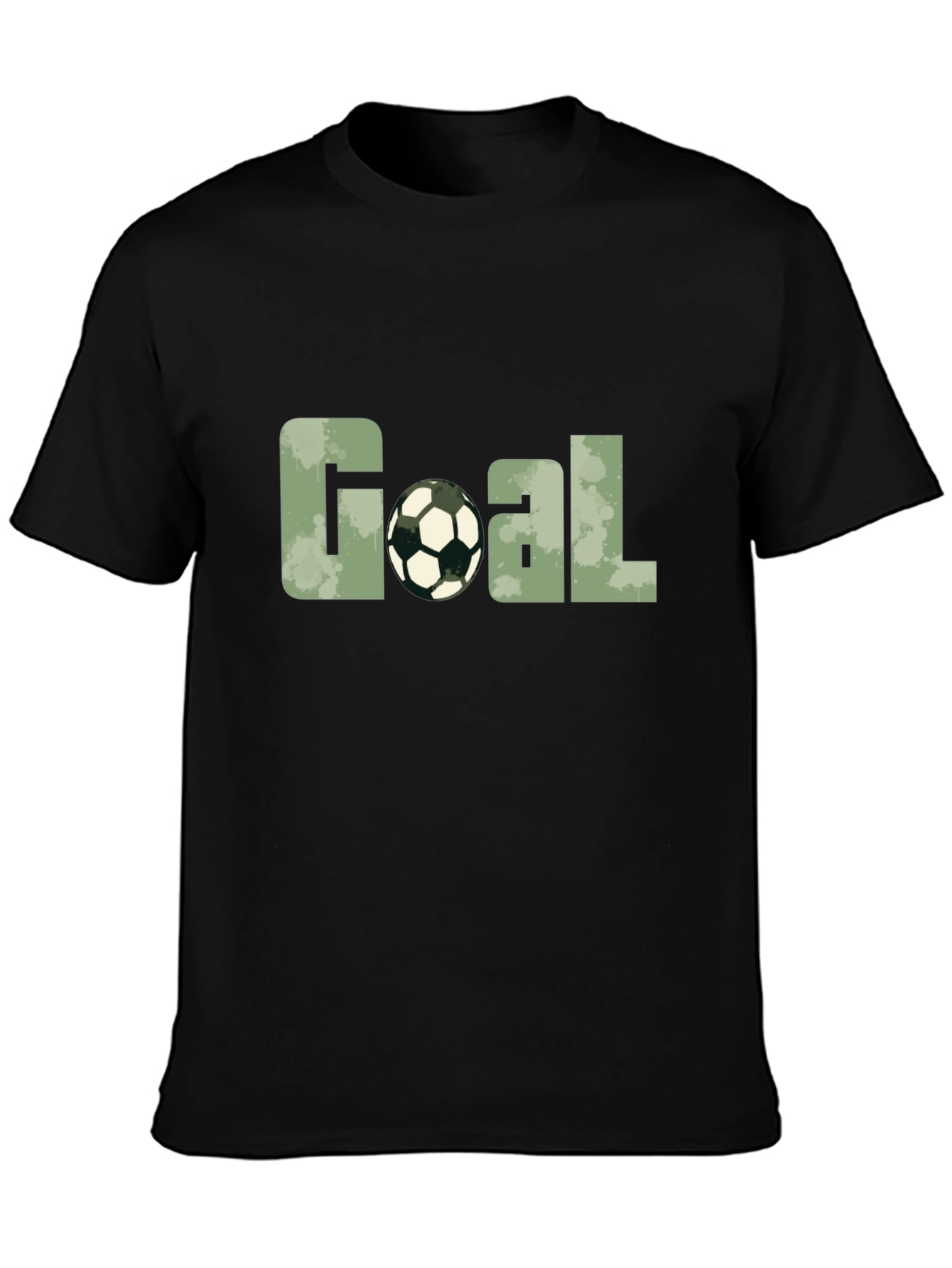 Goal Soccer Ball Graphic Black T-Shirt