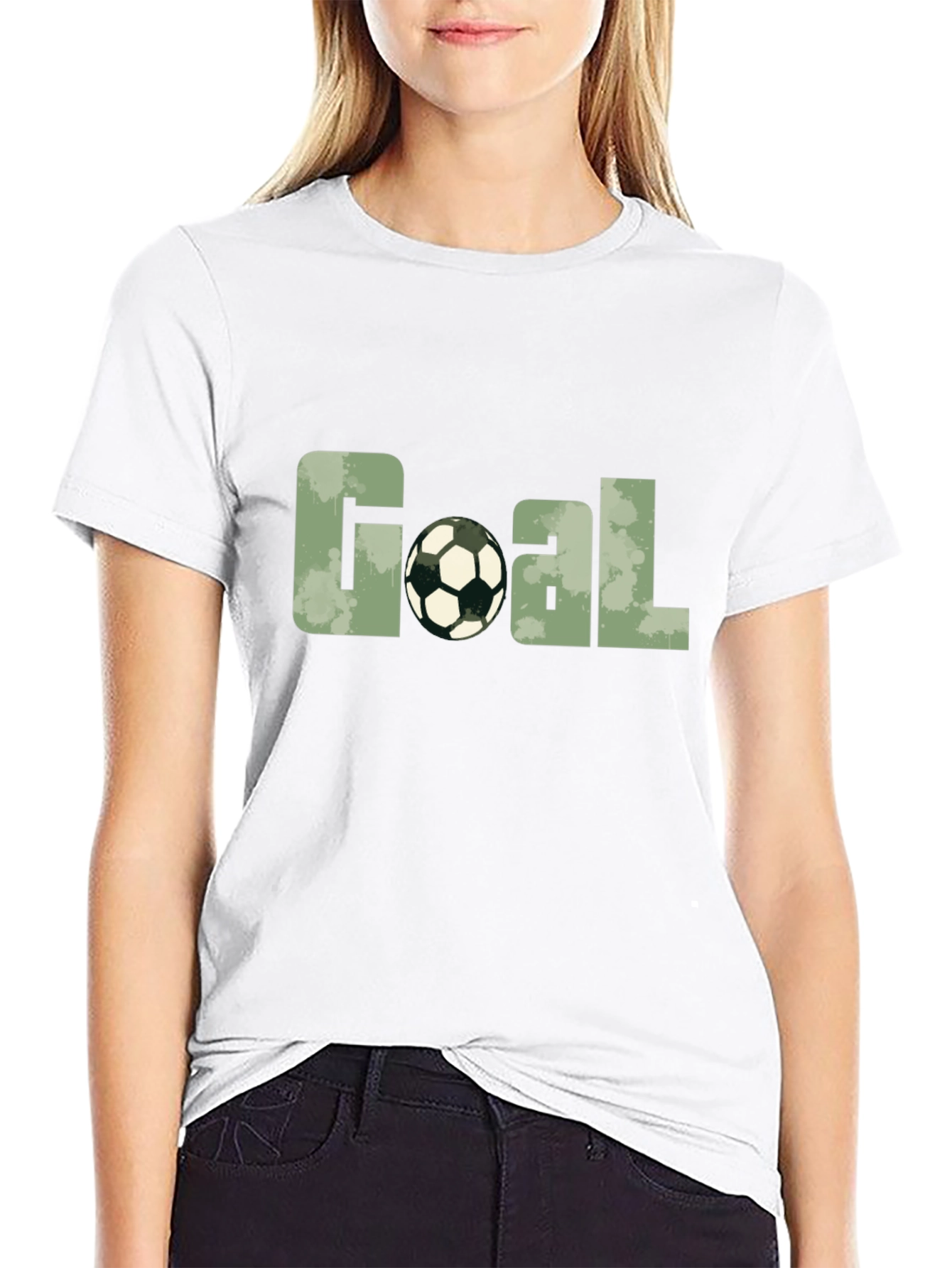 Goal Soccer Ball Graphic Black T-Shirt