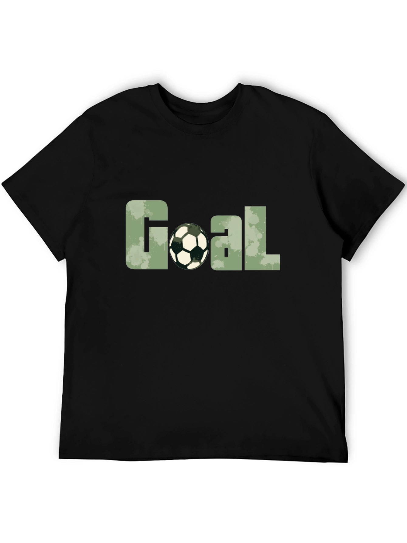 Goal Soccer Ball Graphic Black T-Shirt