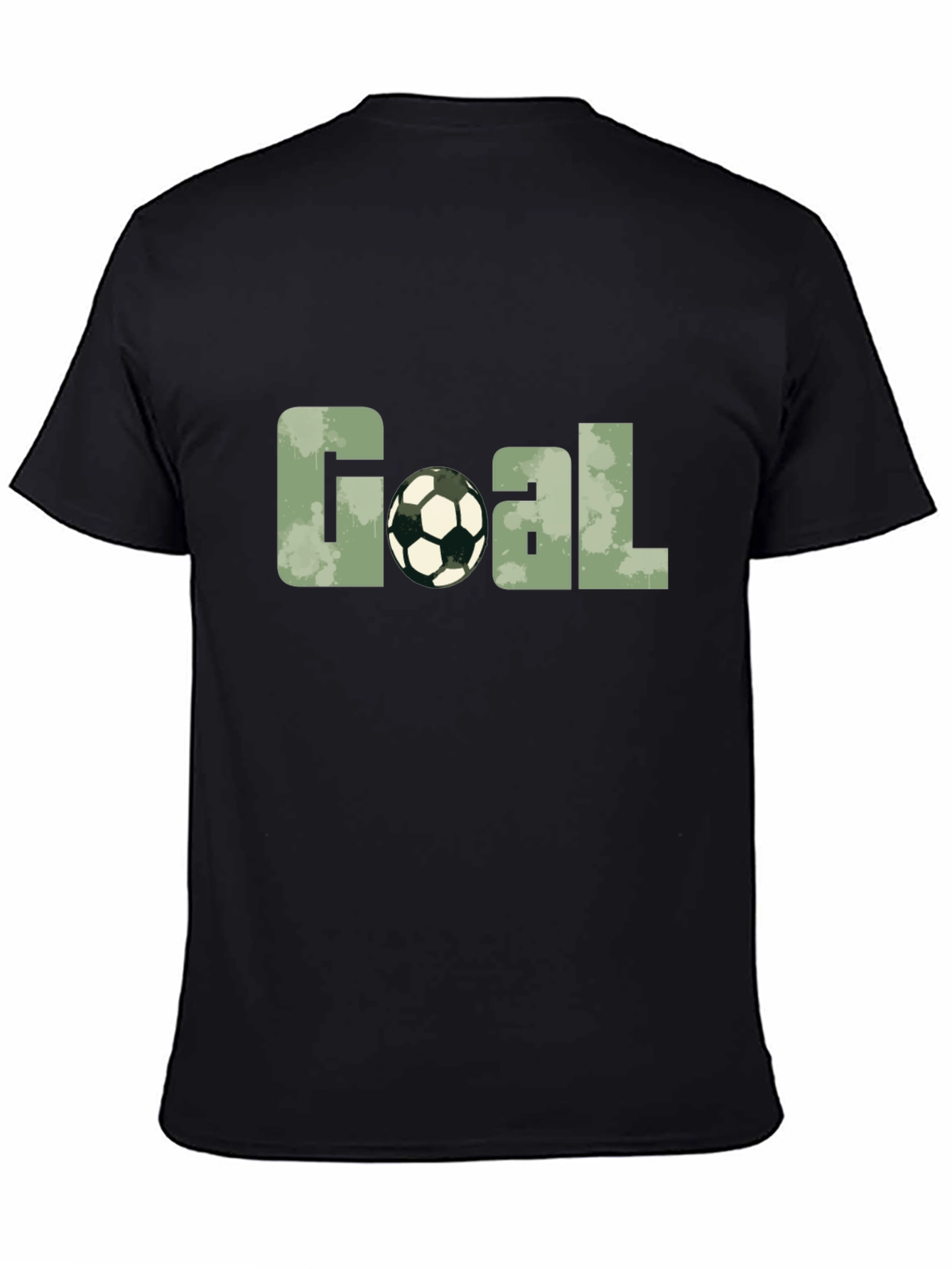 Goal Soccer Ball Graphic Black T-Shirt