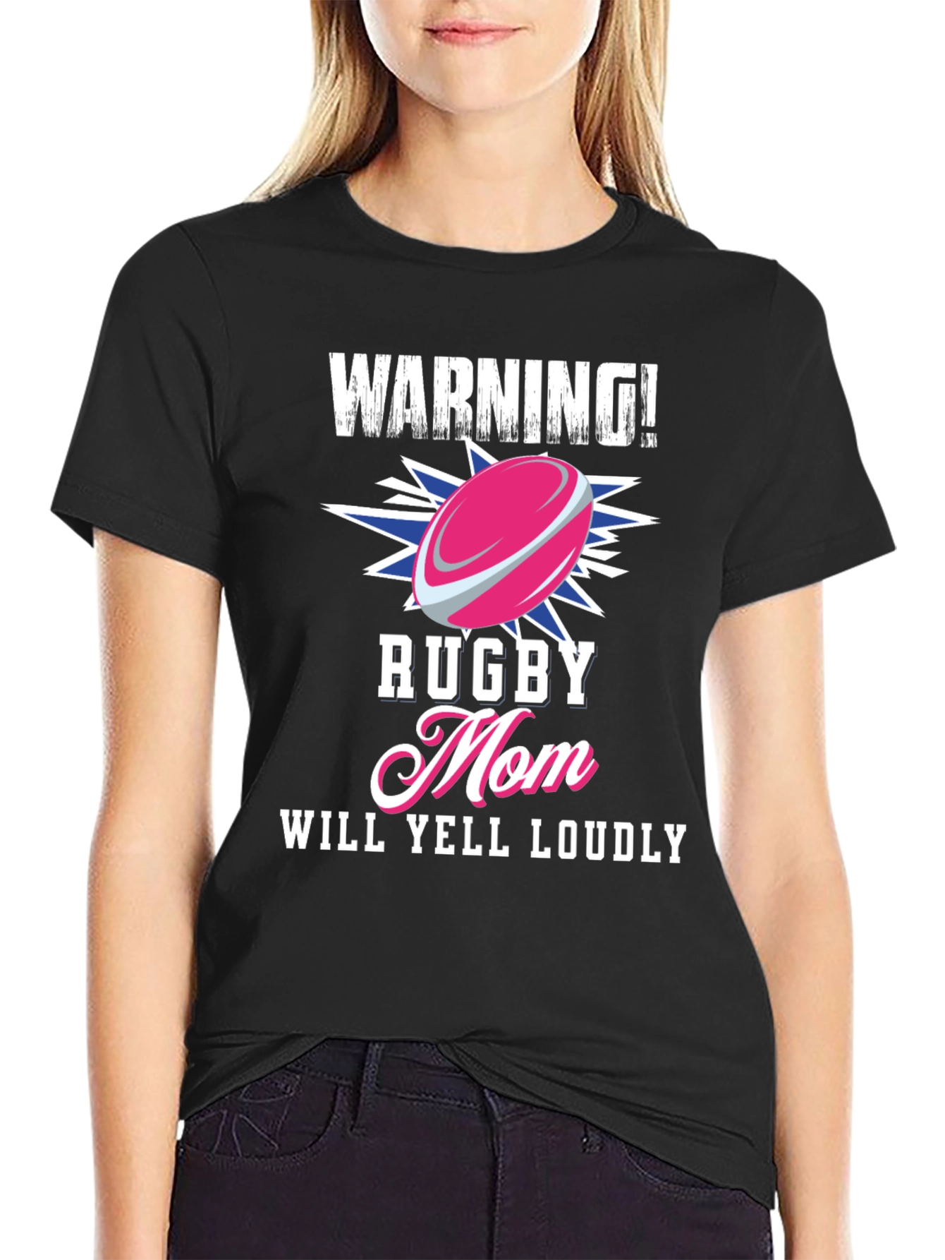 Warning! Rugby Mom T-Shirt