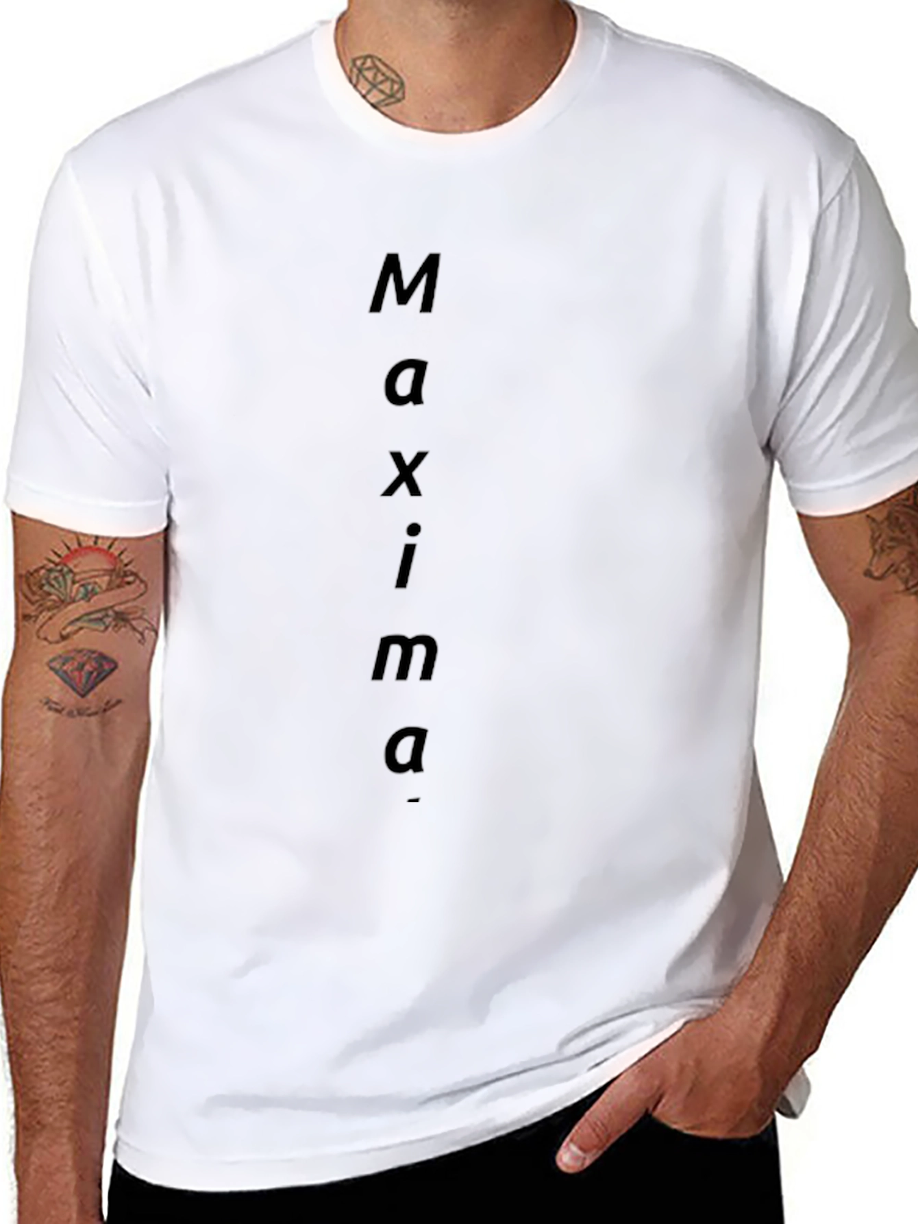 Maxima Black Cotton T-Shirt