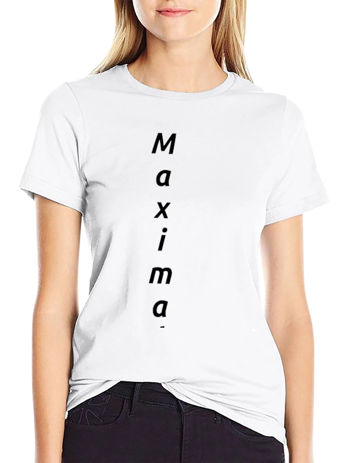Maxima Black Cotton T-Shirt