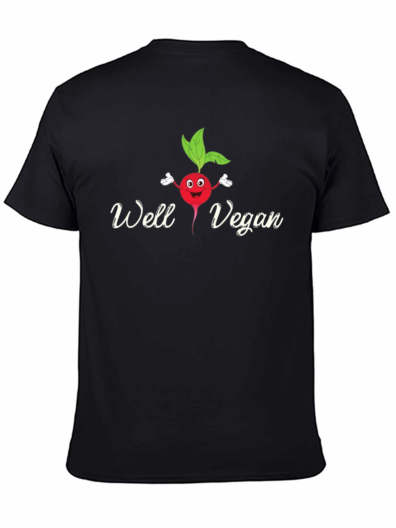 Well Vegan T-Shirt - Cute Radish Cartoon Tee