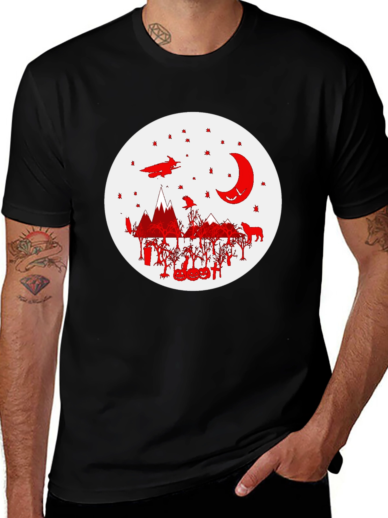 Halloween Graphic Tee - Witch Moon and More!