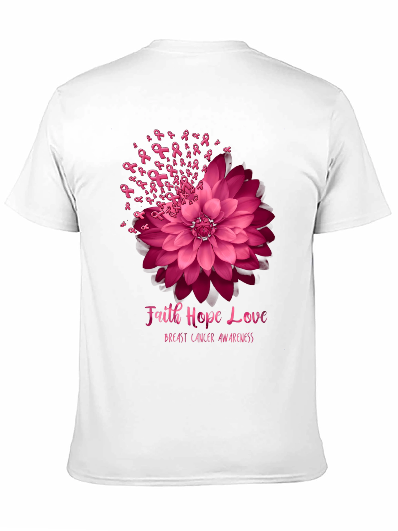 Faith Hope Love Breast Cancer Awareness T-Shirt