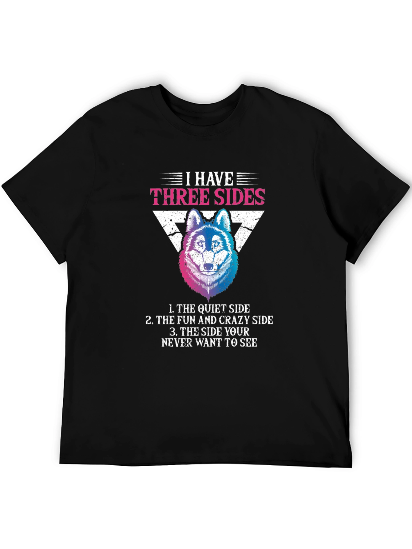 Three Sides Wolf Graphic T-Shirt