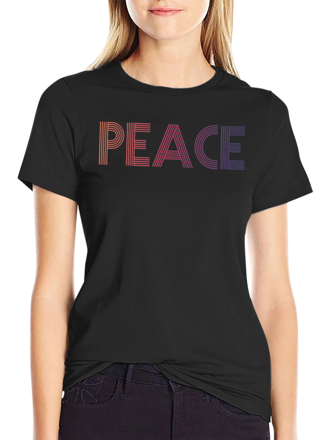 Peace Graphic Tee - Retro Style