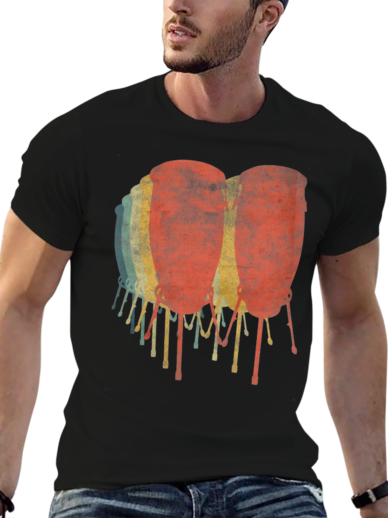 Retro Bongo Drum Graphic Tee