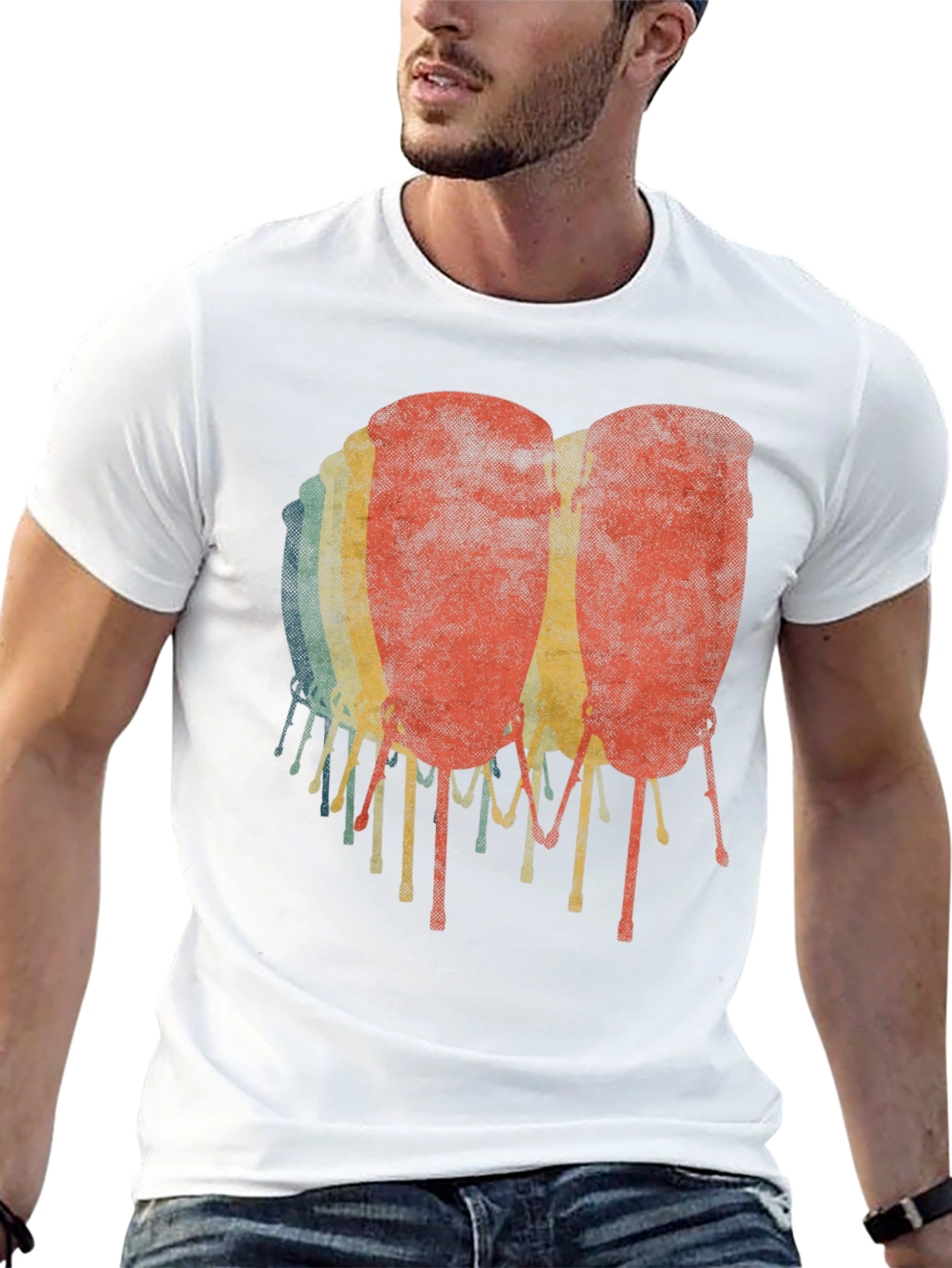 Retro Bongo Drum Graphic Tee