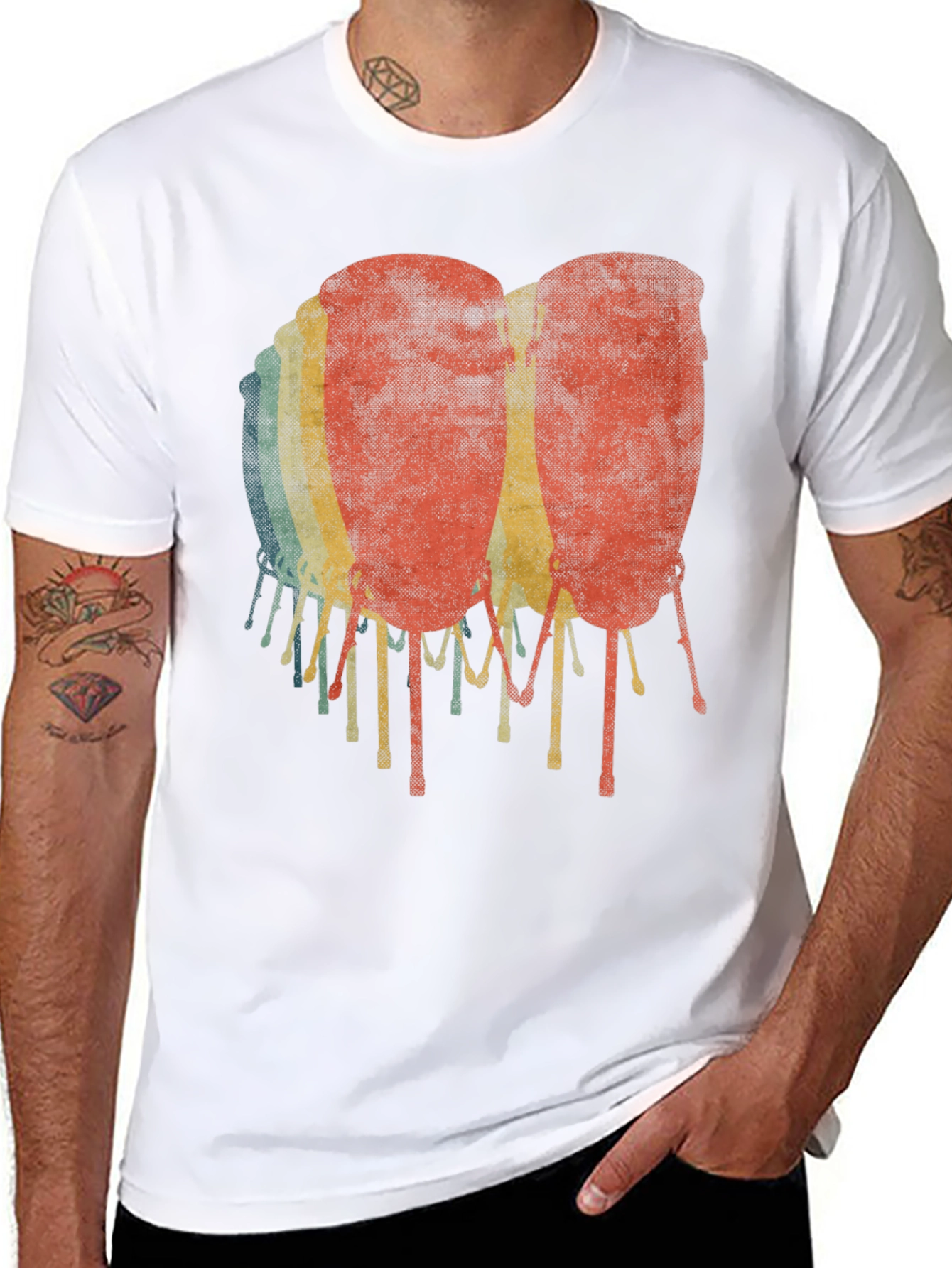 Retro Bongo Drum Graphic Tee