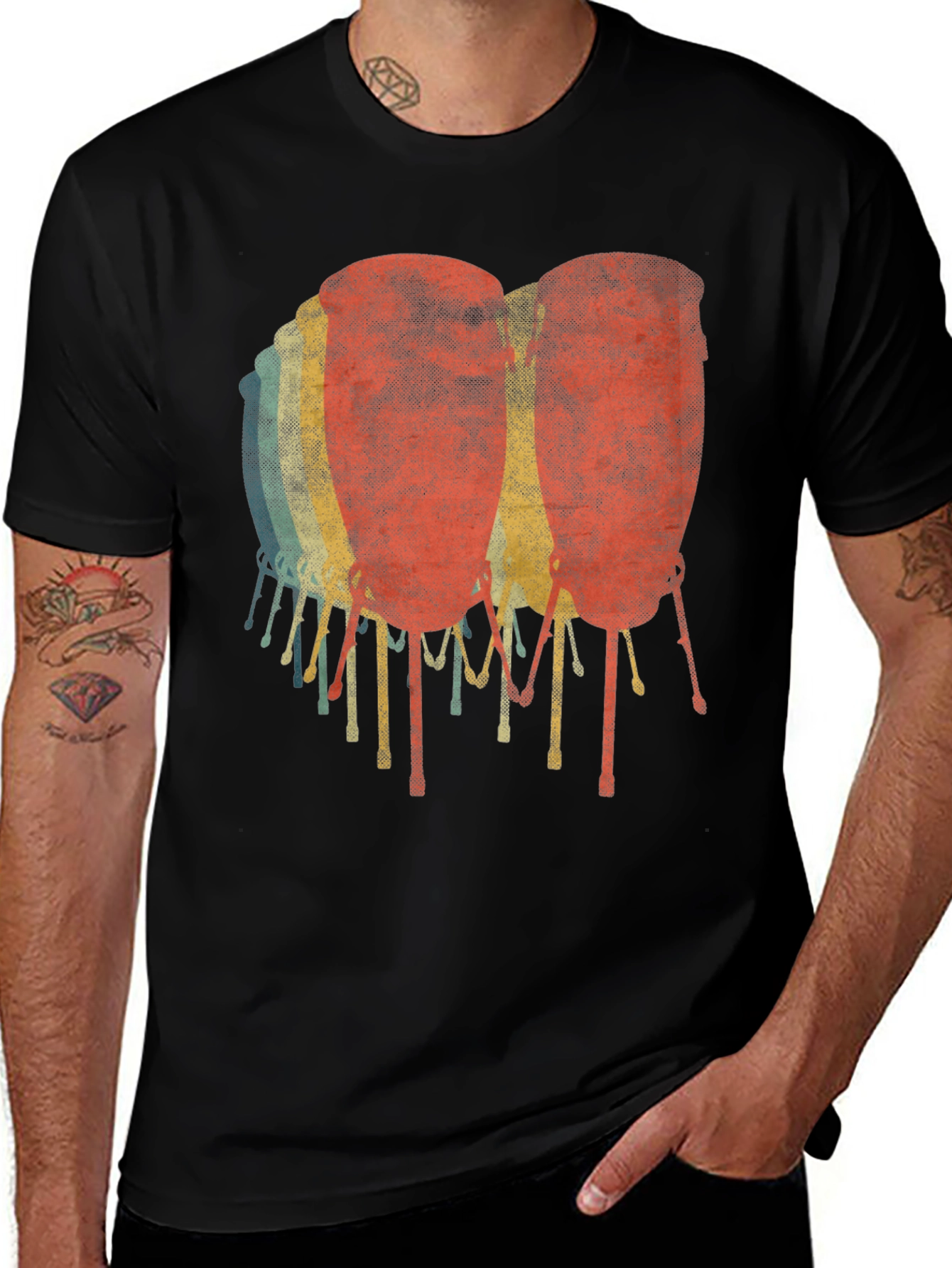 Retro Bongo Drum Graphic Tee