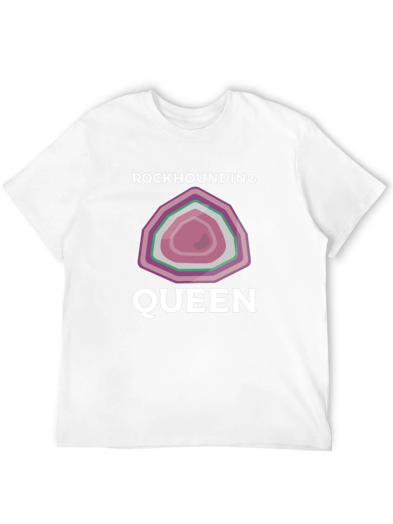 Rockhounding Queen T-Shirt - Gemstone Design