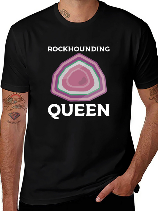 Rockhounding Queen T-Shirt - Gemstone Design
