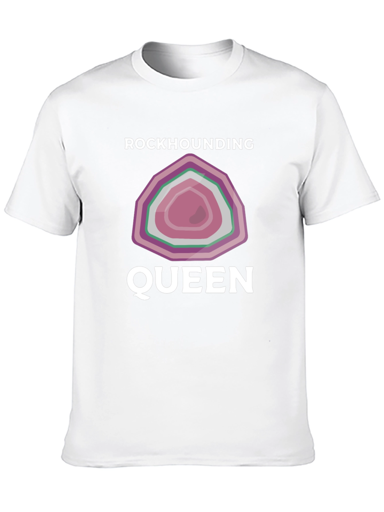 Rockhounding Queen T-Shirt - Gemstone Design
