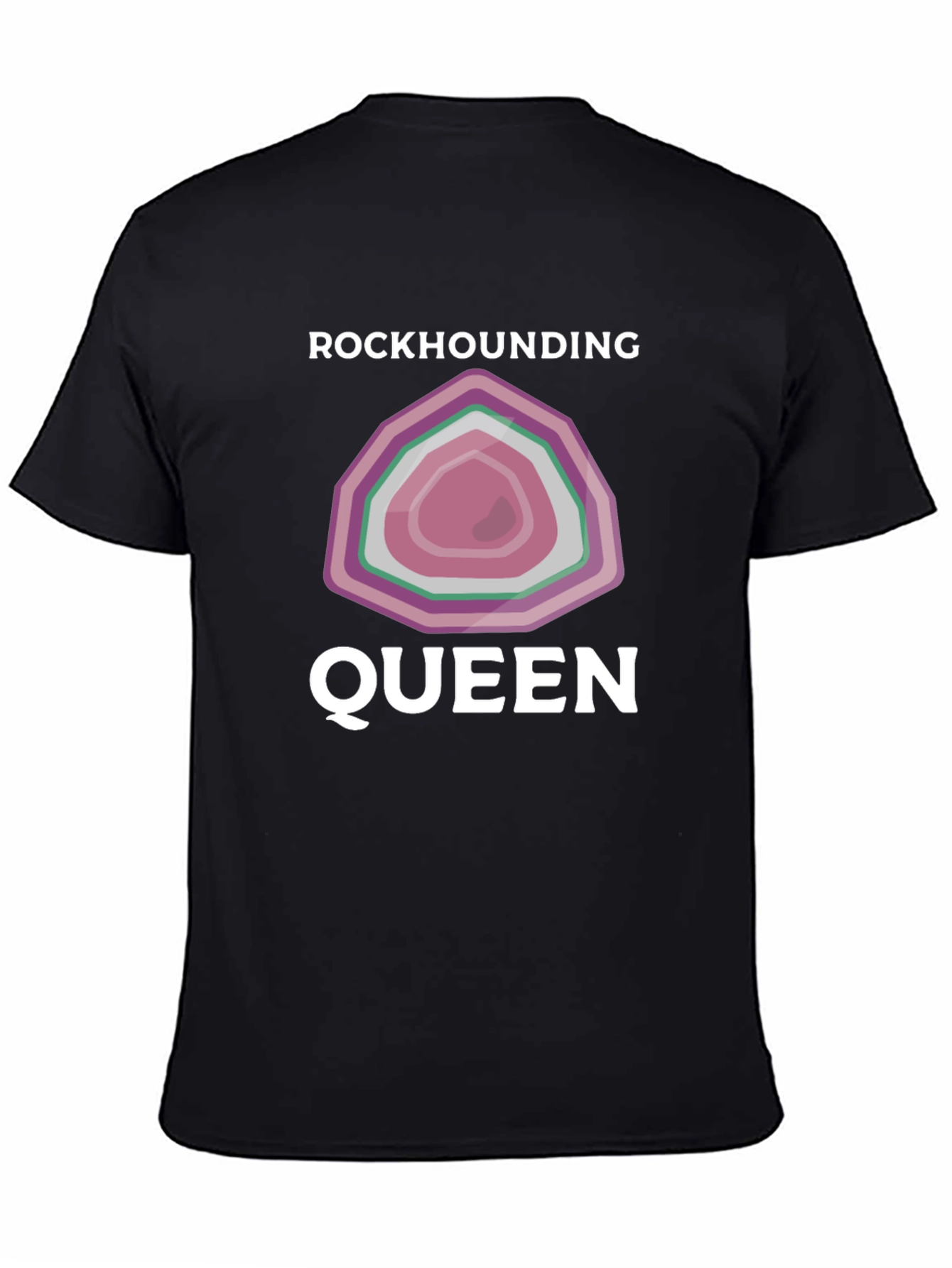 Rockhounding Queen T-Shirt - Gemstone Design
