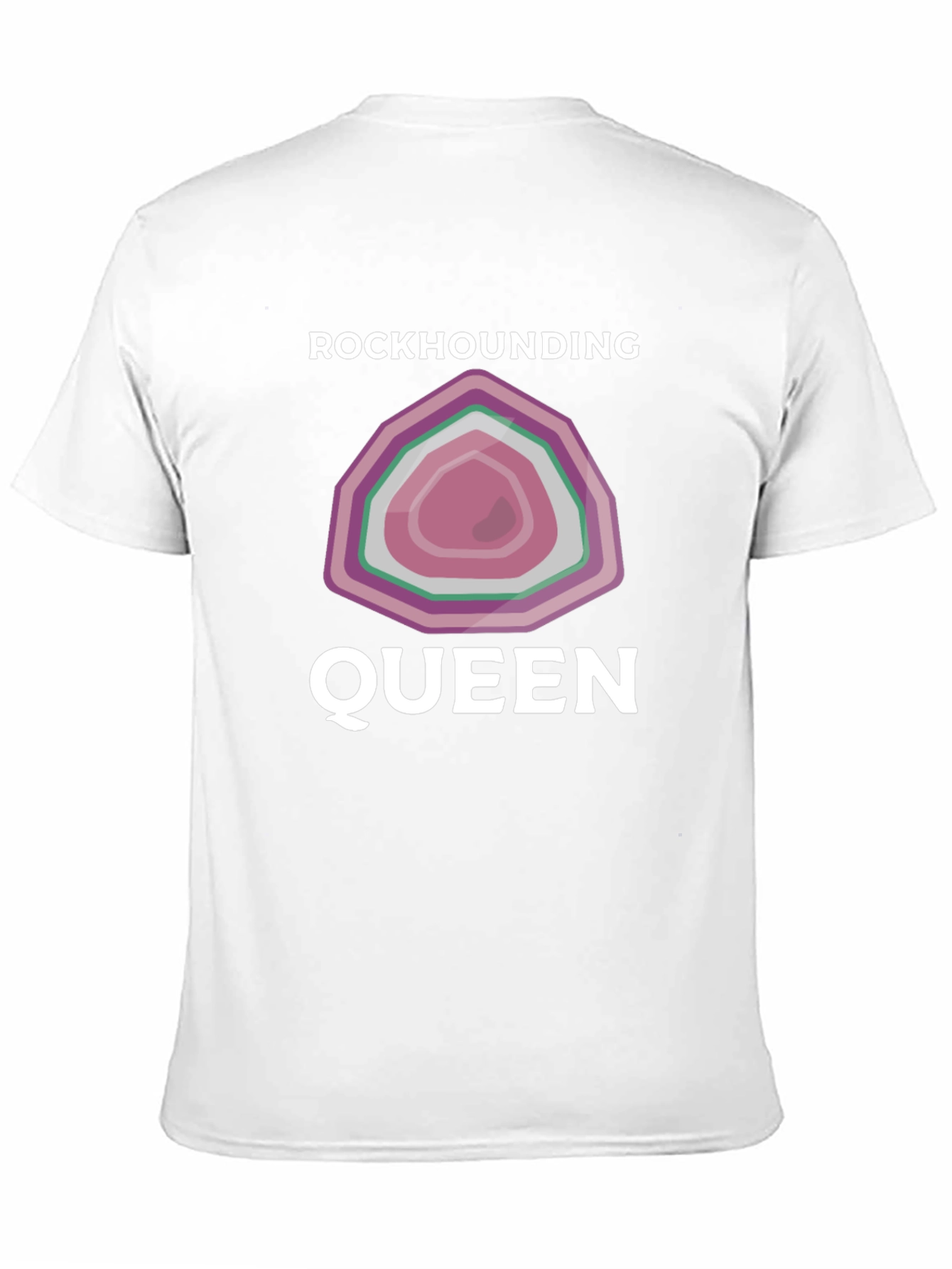 Rockhounding Queen T-Shirt - Gemstone Design