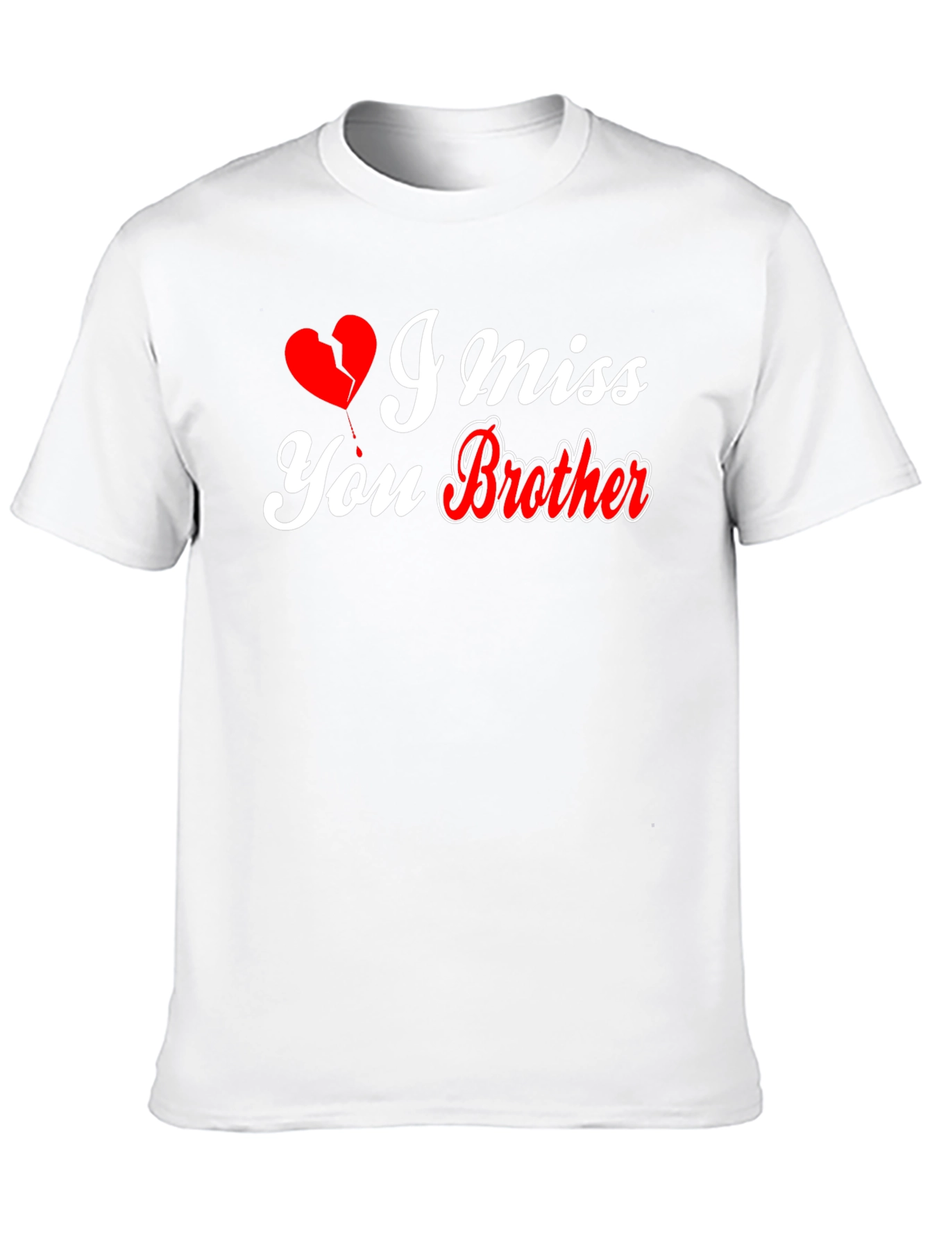 I Miss You Brother Graphic Tee - Black