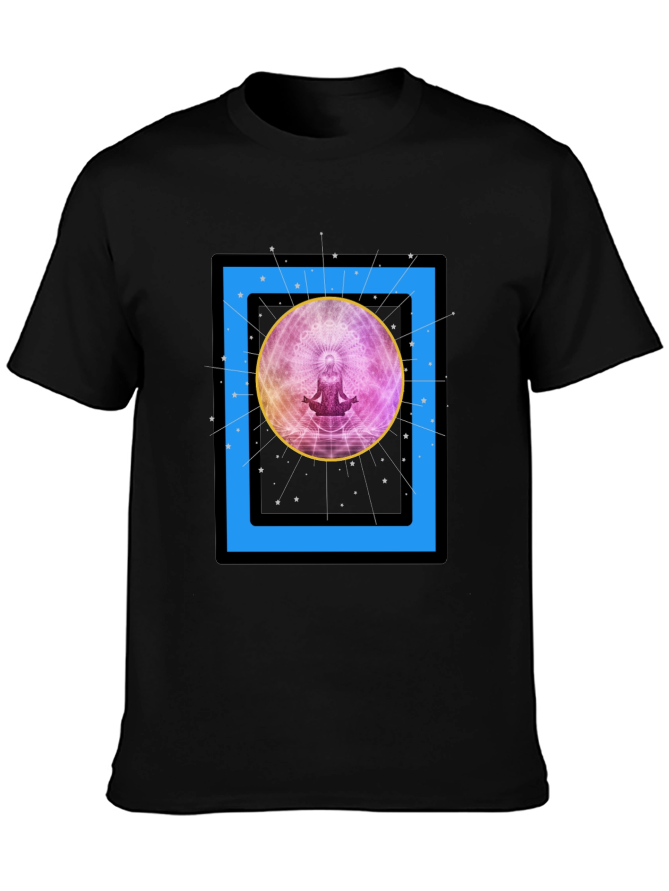 Zen Meditation Graphic T-Shirt - Cosmic Vibes