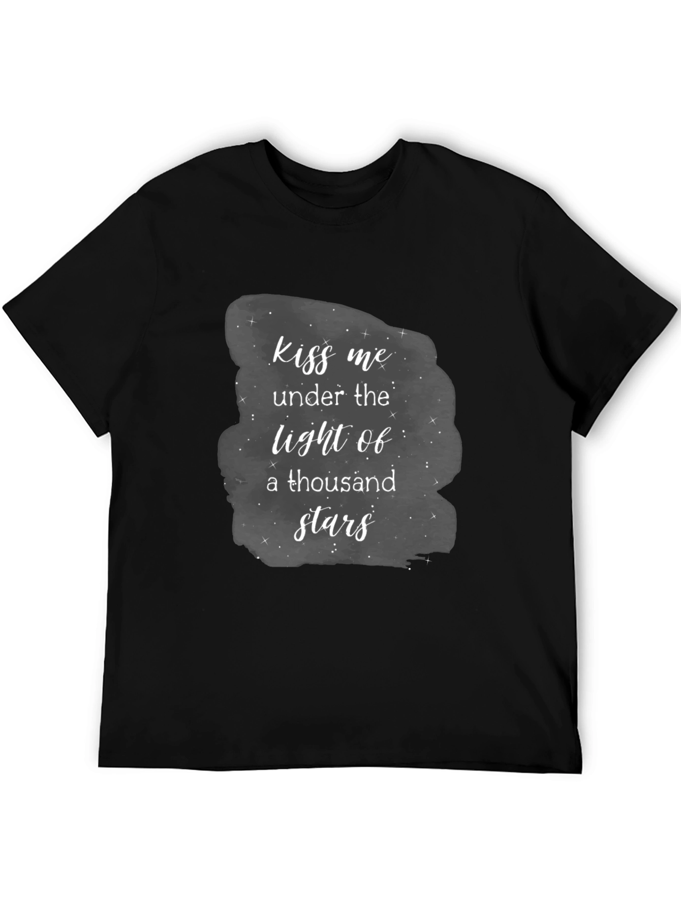Kiss Me Under the Stars Black T-Shirt