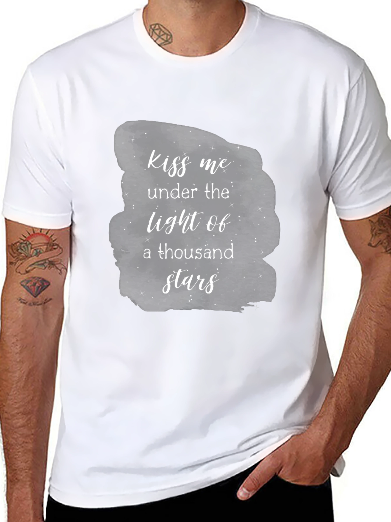 Kiss Me Under the Stars Black T-Shirt