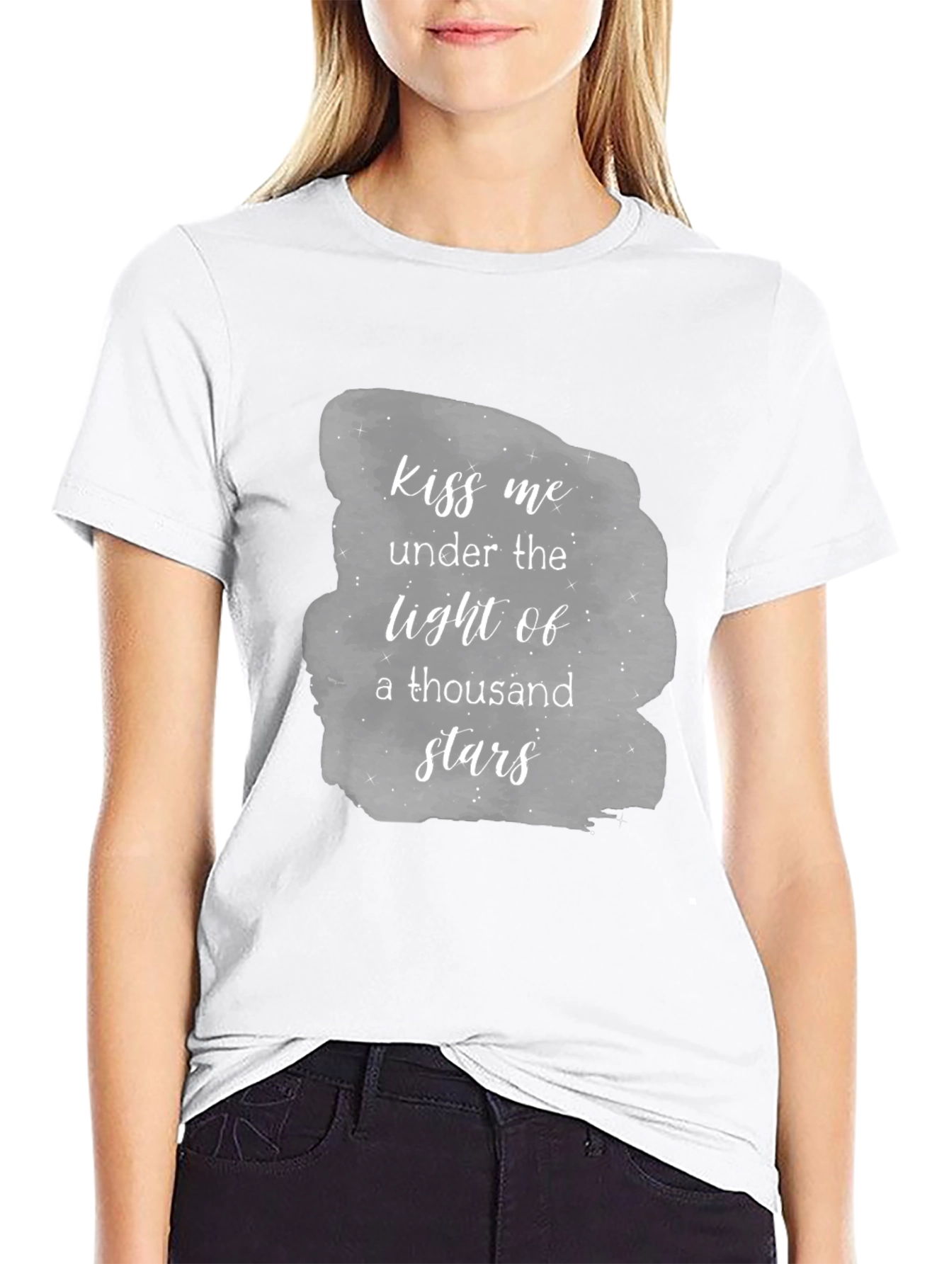 Kiss Me Under the Stars Black T-Shirt