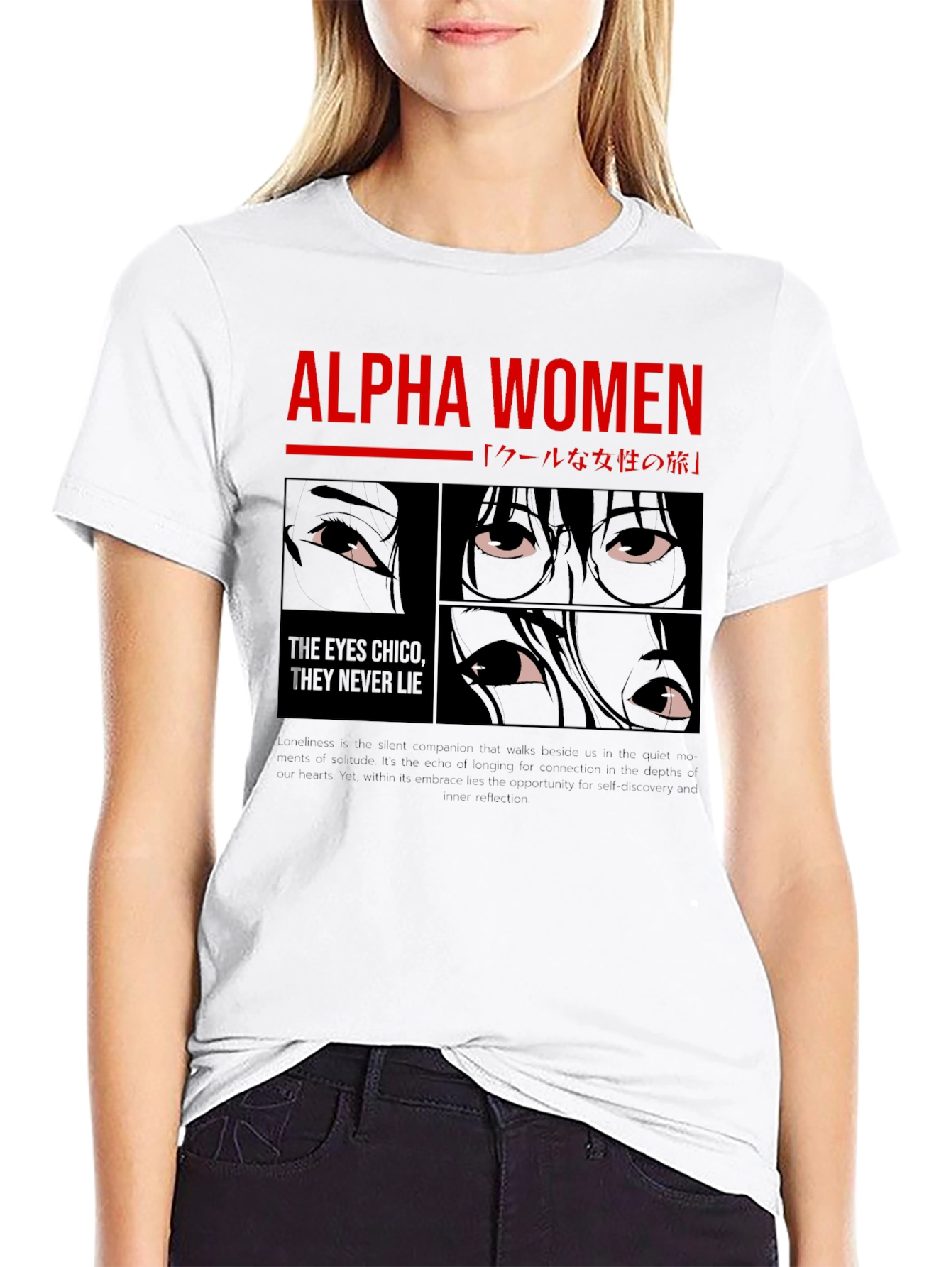 Alpha Women Graphic Tee - Anime Eyes