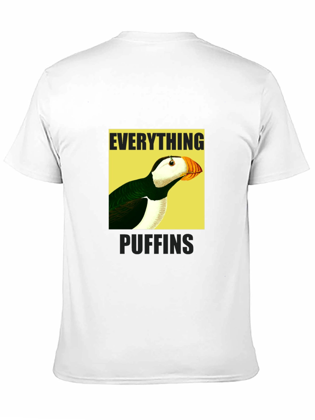 Everything Puffin Graphic Tee - Black Cotton T-Shirt
