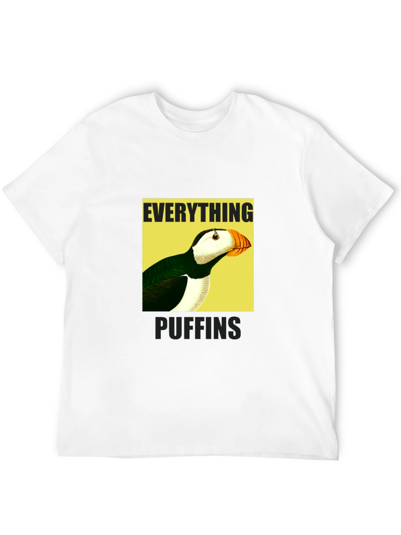 Everything Puffin Graphic Tee - Black Cotton T-Shirt