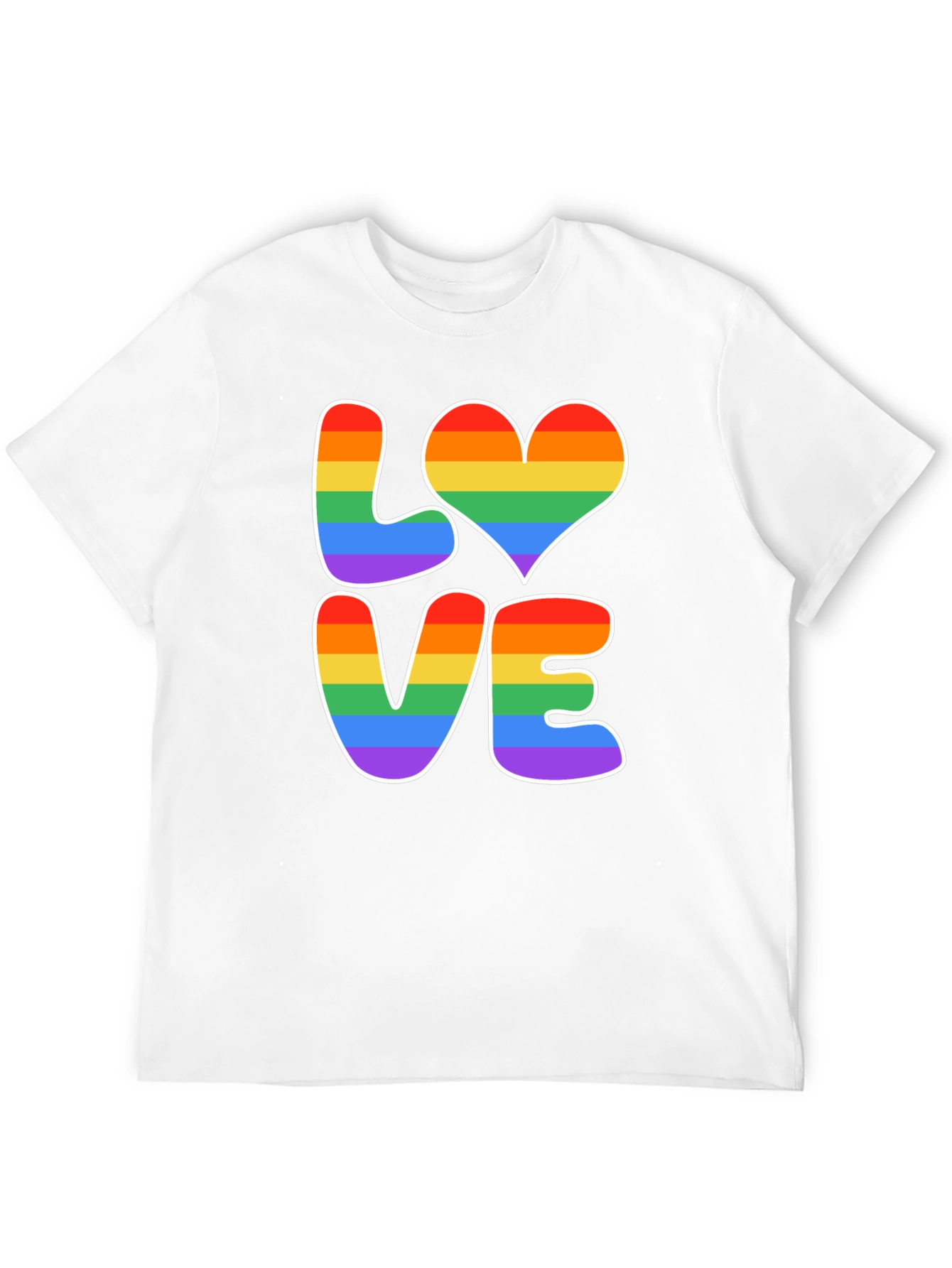 Love Rainbow Graphic Tee - LGBTQ+ Pride Shirt