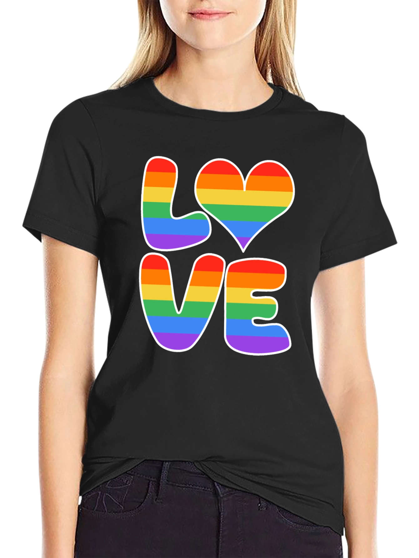 Love Rainbow Graphic Tee - LGBTQ+ Pride Shirt